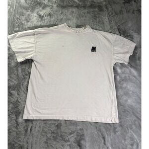 Ami Paris Alexandre Mattiussi Logo T-Shirt Mens M White Tonal Stitching